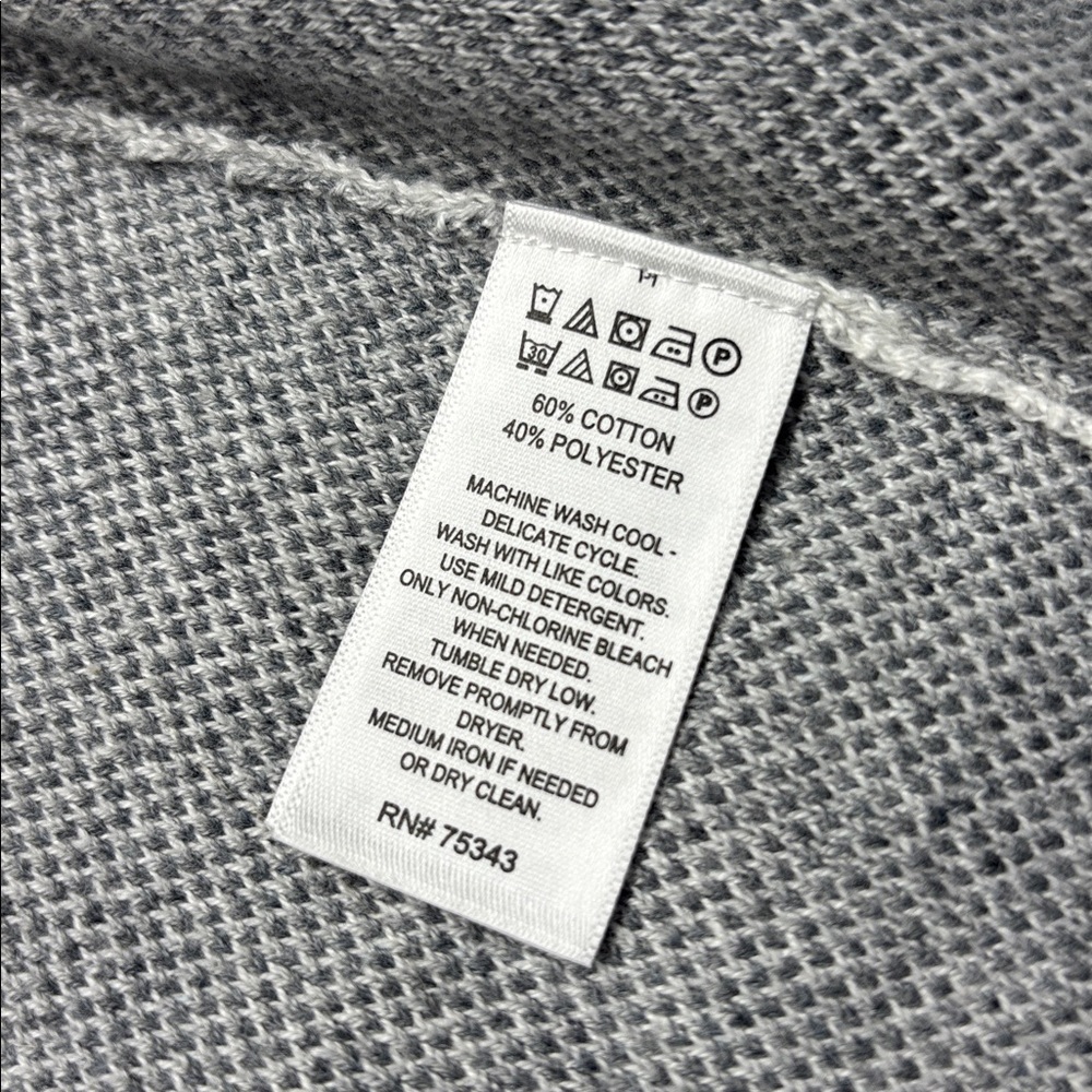 Rachel Zoe Full Zip Sweater Grey Medium - Picture 6 of 10